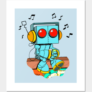 Robot Beats Posters and Art